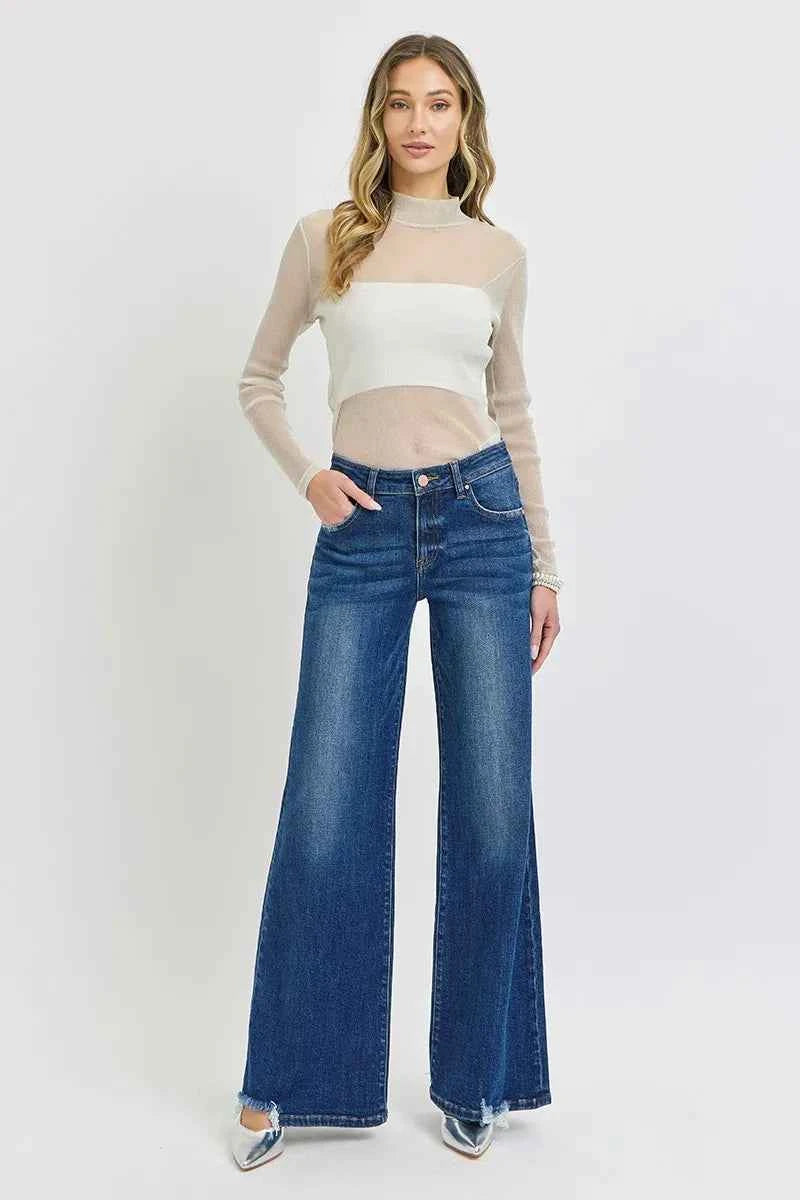 Mid Rise Wide Jeans Plus Size - StyleMuse Collective